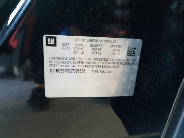 Photo 9 VIN: 1G1BC5SM6G7305686 - CHEVROLET CRUZE LS 