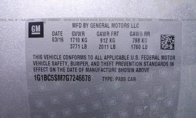 Photo 8 VIN: 1G1BC5SM7G7246678 - CHEVROLET CRUZE 