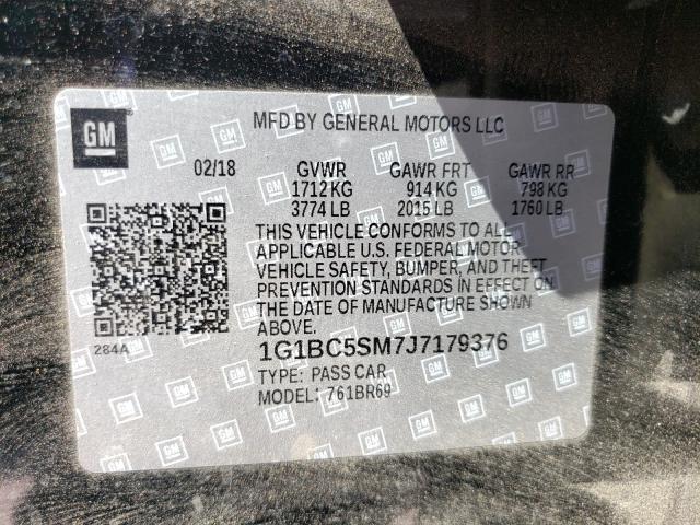 Photo 9 VIN: 1G1BC5SM7J7179376 - CHEVROLET CRUZE LS 