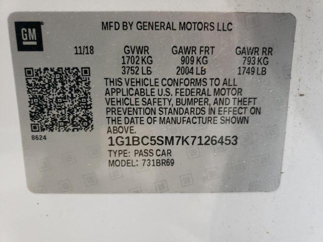 Photo 12 VIN: 1G1BC5SM7K7126453 - CHEVROLET CRUZE 