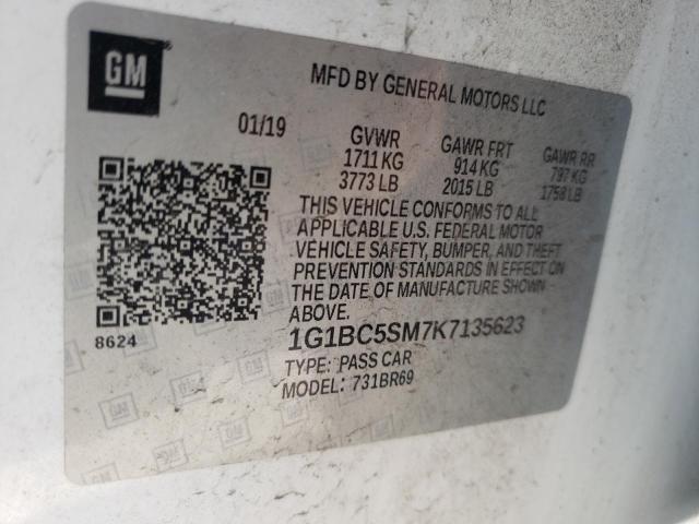 Photo 9 VIN: 1G1BC5SM7K7135623 - CHEVROLET CRUZE 