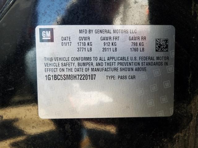 Photo 9 VIN: 1G1BC5SM8H7220107 - CHEVROLET CRUZE LS 