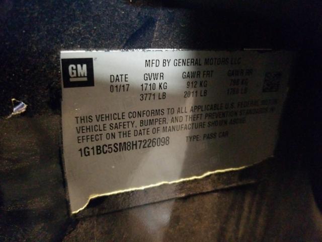 Photo 9 VIN: 1G1BC5SM8H7226098 - CHEVROLET CRUZE LS 