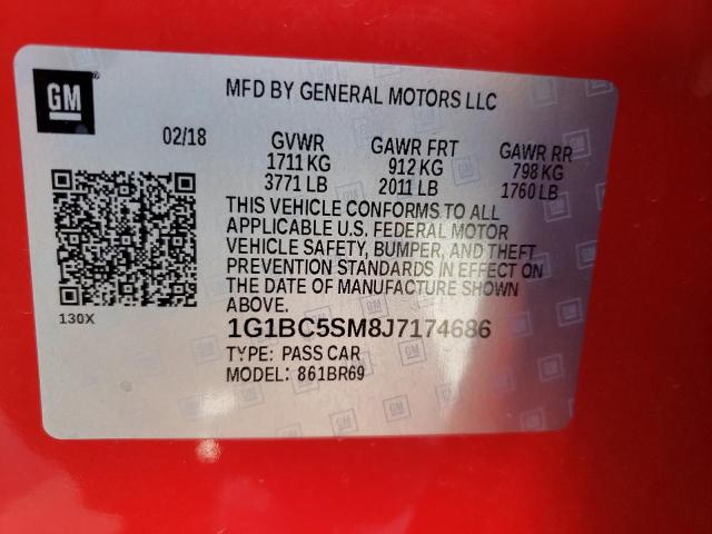 Photo 11 VIN: 1G1BC5SM8J7174686 - CHEVROLET CRUZE 