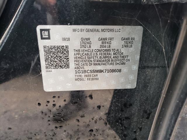 Photo 9 VIN: 1G1BC5SM8K7108608 - CHEVROLET CRUZE LS 