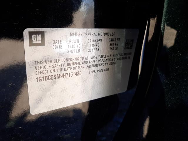 Photo 9 VIN: 1G1BC5SM9H7151430 - CHEVROLET CRUZE LS 