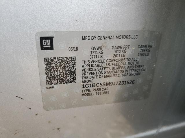 Photo 11 VIN: 1G1BC5SM9J7231526 - CHEVROLET CRUZE LS 