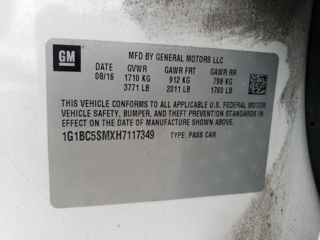 Photo 11 VIN: 1G1BC5SMXH7117349 - CHEVROLET CRUZE LS 