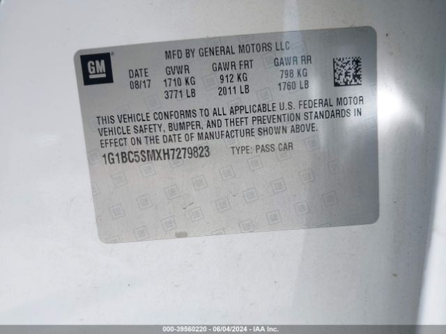 Photo 8 VIN: 1G1BC5SMXH7279823 - CHEVROLET CRUZE 