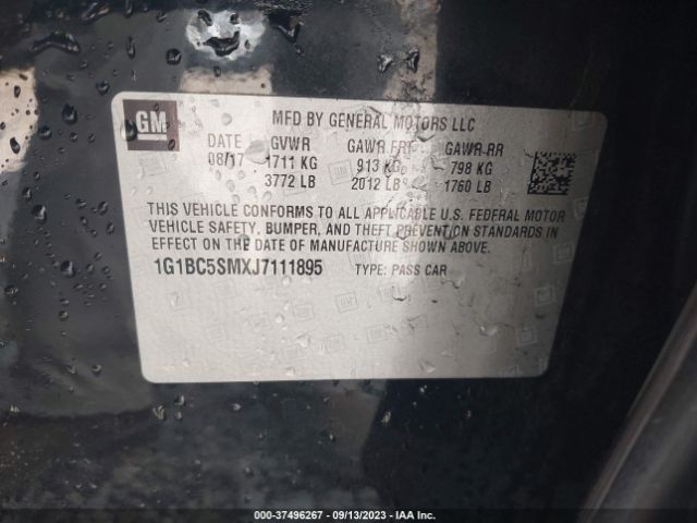 Photo 8 VIN: 1G1BC5SMXJ7111895 - CHEVROLET CRUZE 