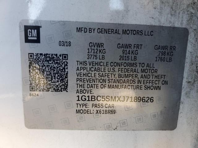 Photo 11 VIN: 1G1BC5SMXJ7189626 - CHEVROLET CRUZE LS 