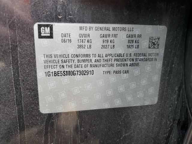 Photo 11 VIN: 1G1BE5SM0G7302910 - CHEVROLET CRUZE LT 