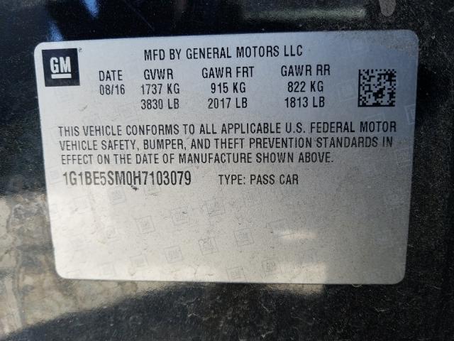 Photo 9 VIN: 1G1BE5SM0H7103079 - CHEVROLET CRUZE 