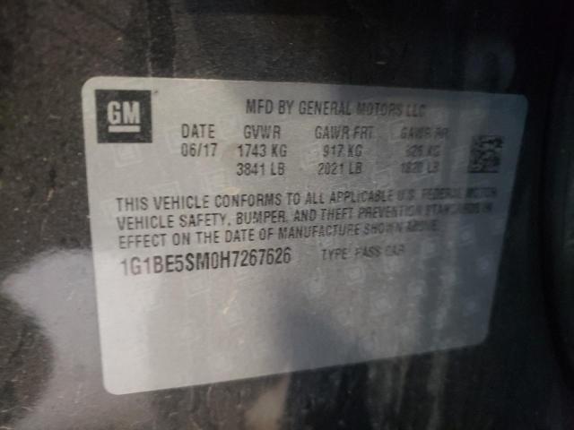 Photo 9 VIN: 1G1BE5SM0H7267626 - CHEVROLET CRUZE LT 