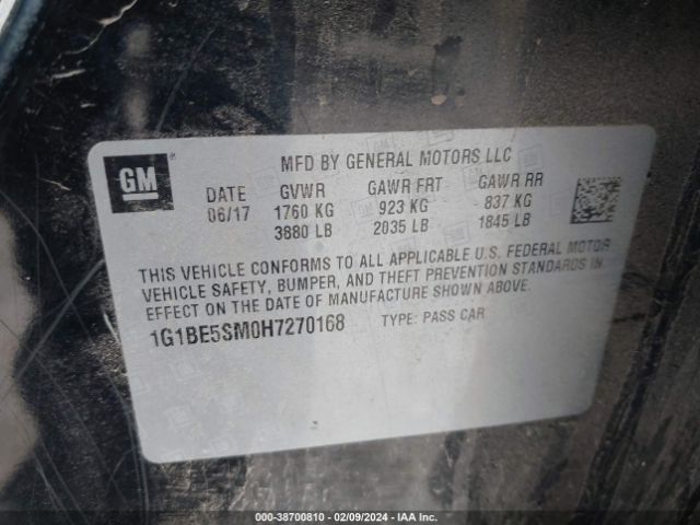 Photo 8 VIN: 1G1BE5SM0H7270168 - CHEVROLET CRUZE 