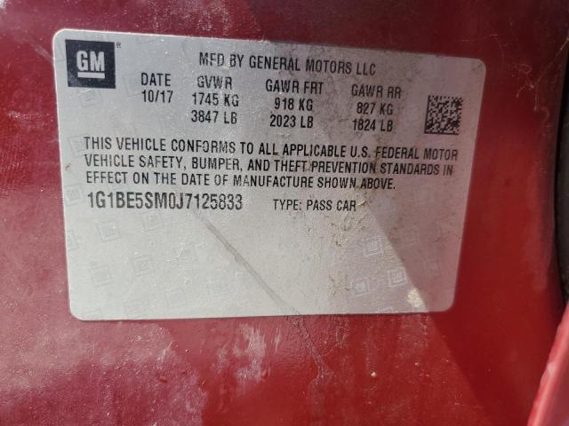 Photo 11 VIN: 1G1BE5SM0J7125833 - CHEVROLET CRUZE LT 