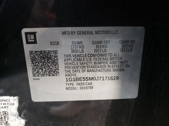 Photo 9 VIN: 1G1BE5SM0J7171629 - CHEVROLET CRUZE LT 