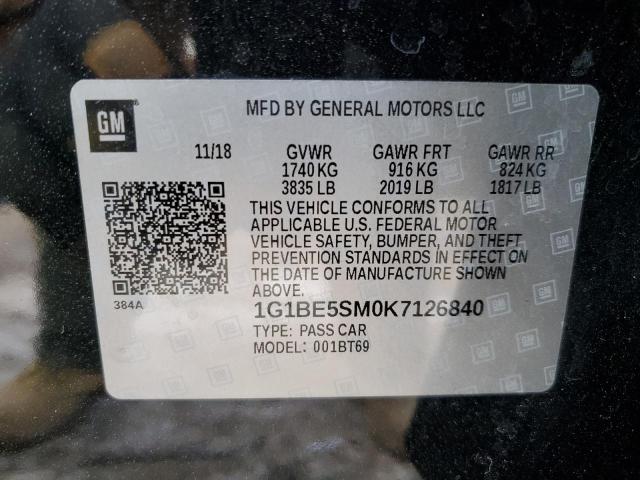 Photo 12 VIN: 1G1BE5SM0K7126840 - CHEVROLET CRUZE LT 