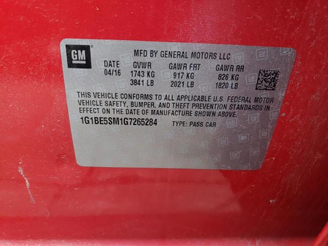 Photo 11 VIN: 1G1BE5SM1G7265284 - CHEVROLET CRUZE 