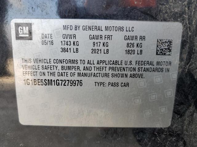 Photo 11 VIN: 1G1BE5SM1G7279976 - CHEVROLET CRUZE LT 