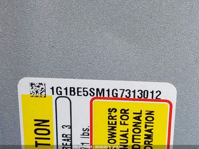 Photo 8 VIN: 1G1BE5SM1G7313012 - CHEVROLET CRUZE 