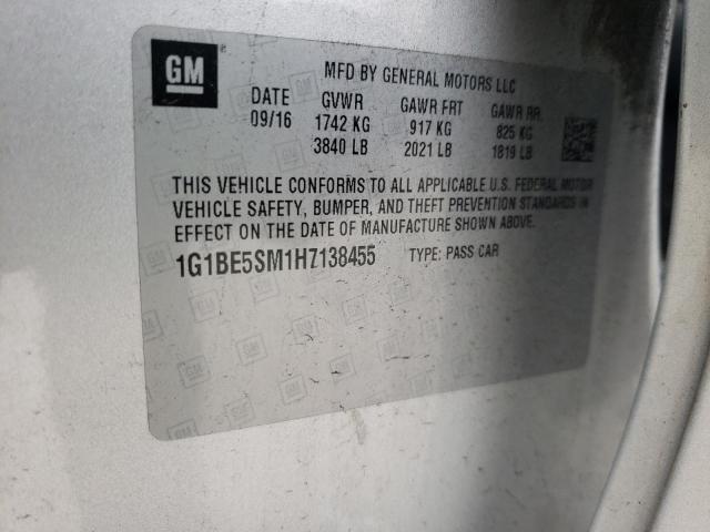 Photo 9 VIN: 1G1BE5SM1H7138455 - CHEVROLET CRUZE 