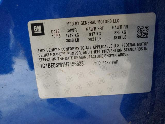 Photo 11 VIN: 1G1BE5SM1H7156633 - CHEVROLET CRUZE LT 