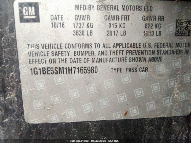 Photo 8 VIN: 1G1BE5SM1H7165980 - CHEVROLET CRUZE 