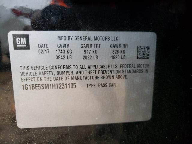 Photo 9 VIN: 1G1BE5SM1H7231105 - CHEVROLET CRUZE LT 