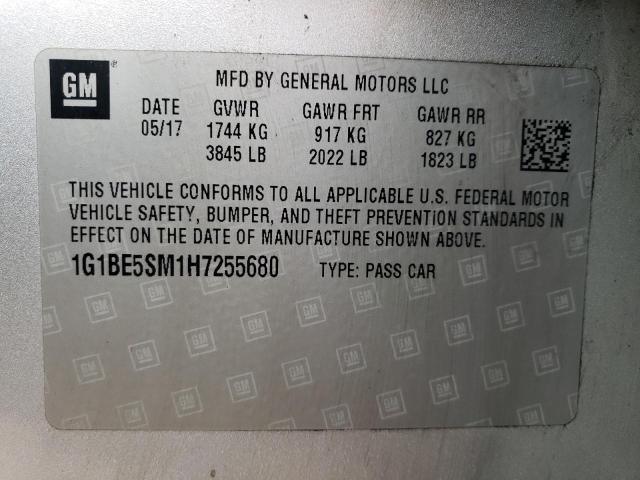 Photo 11 VIN: 1G1BE5SM1H7255680 - CHEVROLET CRUZE 