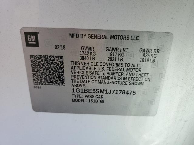 Photo 11 VIN: 1G1BE5SM1J7178475 - CHEVROLET CRUZE LT 