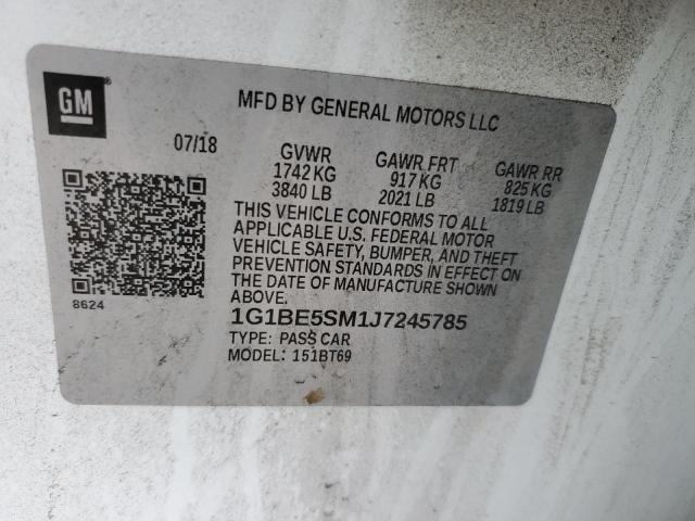 Photo 11 VIN: 1G1BE5SM1J7245785 - CHEVROLET CRUZE LT 