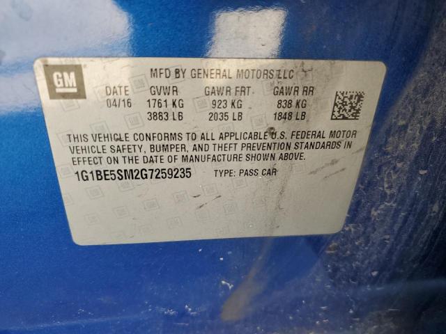 Photo 11 VIN: 1G1BE5SM2G7259235 - CHEVROLET CRUZE 