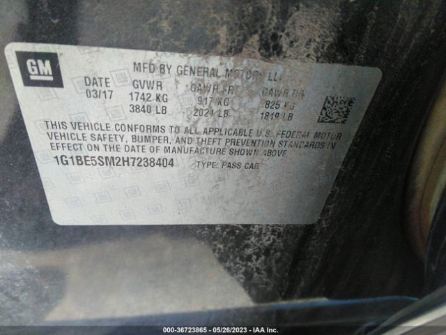 Photo 8 VIN: 1G1BE5SM2H7238404 - CHEVROLET CRUZE 