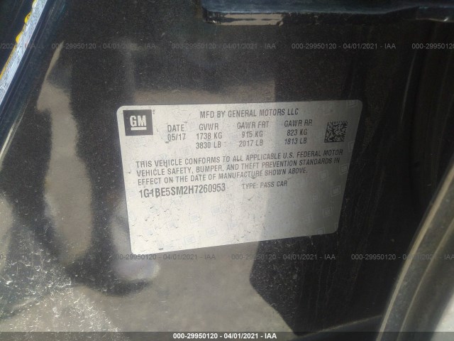 Photo 8 VIN: 1G1BE5SM2H7260953 - CHEVROLET CRUZE 