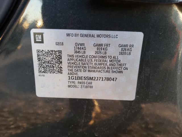 Photo 9 VIN: 1G1BE5SM2J7178047 - CHEVROLET CRUZE LT 