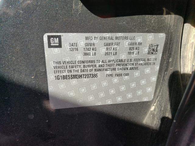 Photo 9 VIN: 1G1BE5SM3H7207386 - CHEVROLET CRUZE LT 