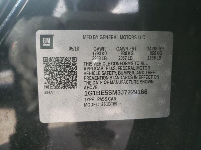 Photo 9 VIN: 1G1BE5SM3J7229166 - CHEVROLET CRUZE LT 