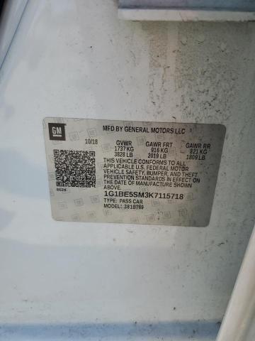 Photo 12 VIN: 1G1BE5SM3K7115718 - CHEVROLET CRUZE LT 