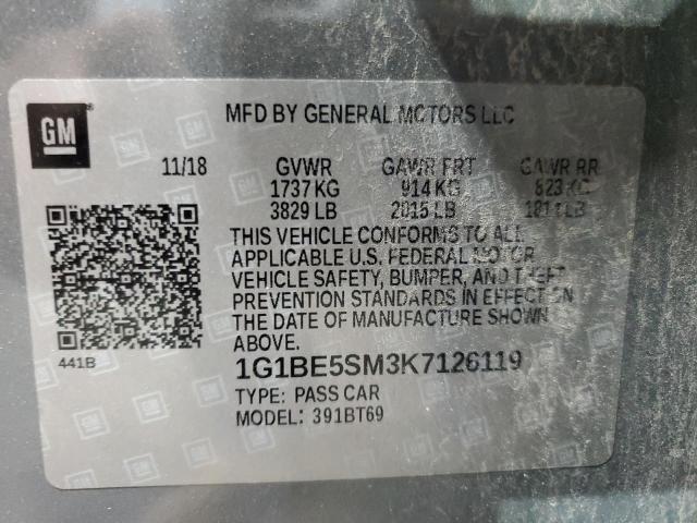 Photo 11 VIN: 1G1BE5SM3K7126119 - CHEVROLET CRUZE LT 