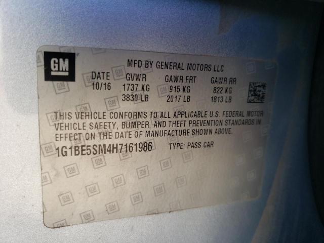 Photo 9 VIN: 1G1BE5SM4H7161986 - CHEVROLET CRUZE LT 