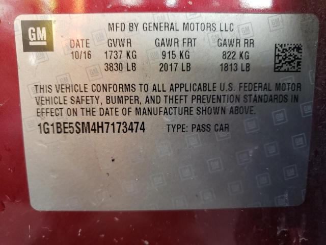 Photo 9 VIN: 1G1BE5SM4H7173474 - CHEVROLET CRUZE LT 