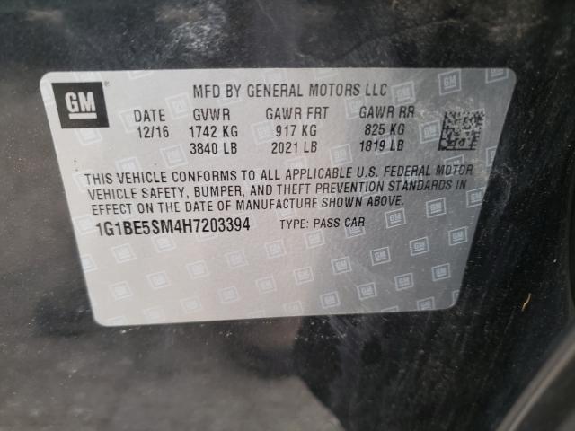 Photo 9 VIN: 1G1BE5SM4H7203394 - CHEVROLET CRUZE LT 