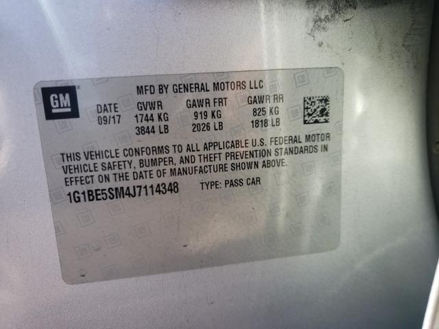 Photo 9 VIN: 1G1BE5SM4J7114348 - CHEVROLET CRUZE 