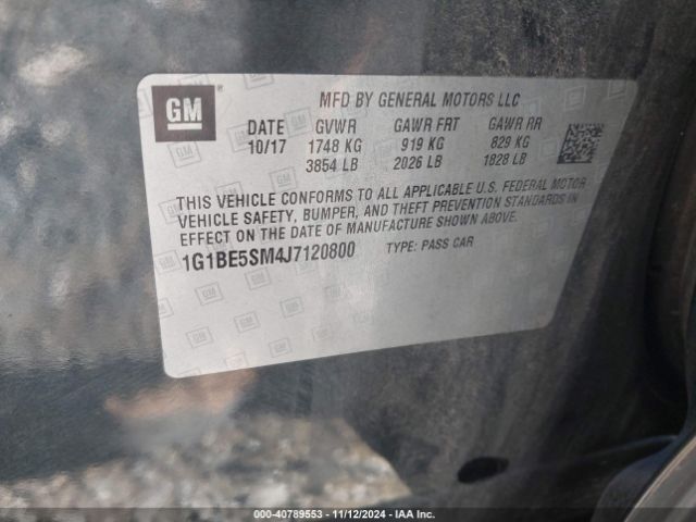 Photo 8 VIN: 1G1BE5SM4J7120800 - CHEVROLET CRUZE 