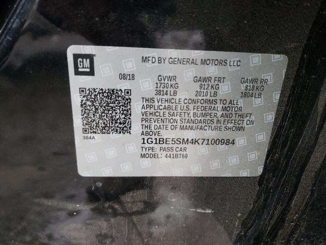 Photo 9 VIN: 1G1BE5SM4K7100984 - CHEVROLET CRUZE 