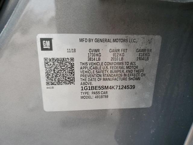 Photo 11 VIN: 1G1BE5SM4K7124539 - CHEVROLET CRUZE 