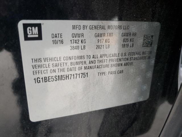 Photo 11 VIN: 1G1BE5SM5H7171751 - CHEVROLET CRUZE 