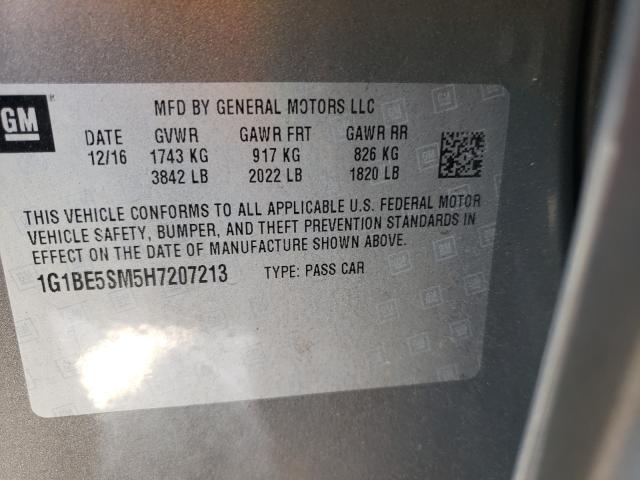 Photo 9 VIN: 1G1BE5SM5H7207213 - CHEVROLET CRUZE LT 