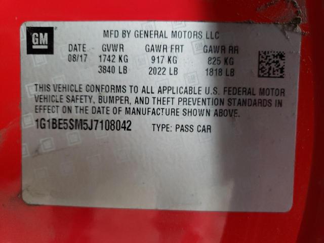 Photo 11 VIN: 1G1BE5SM5J7108042 - CHEVROLET CRUZE LT 